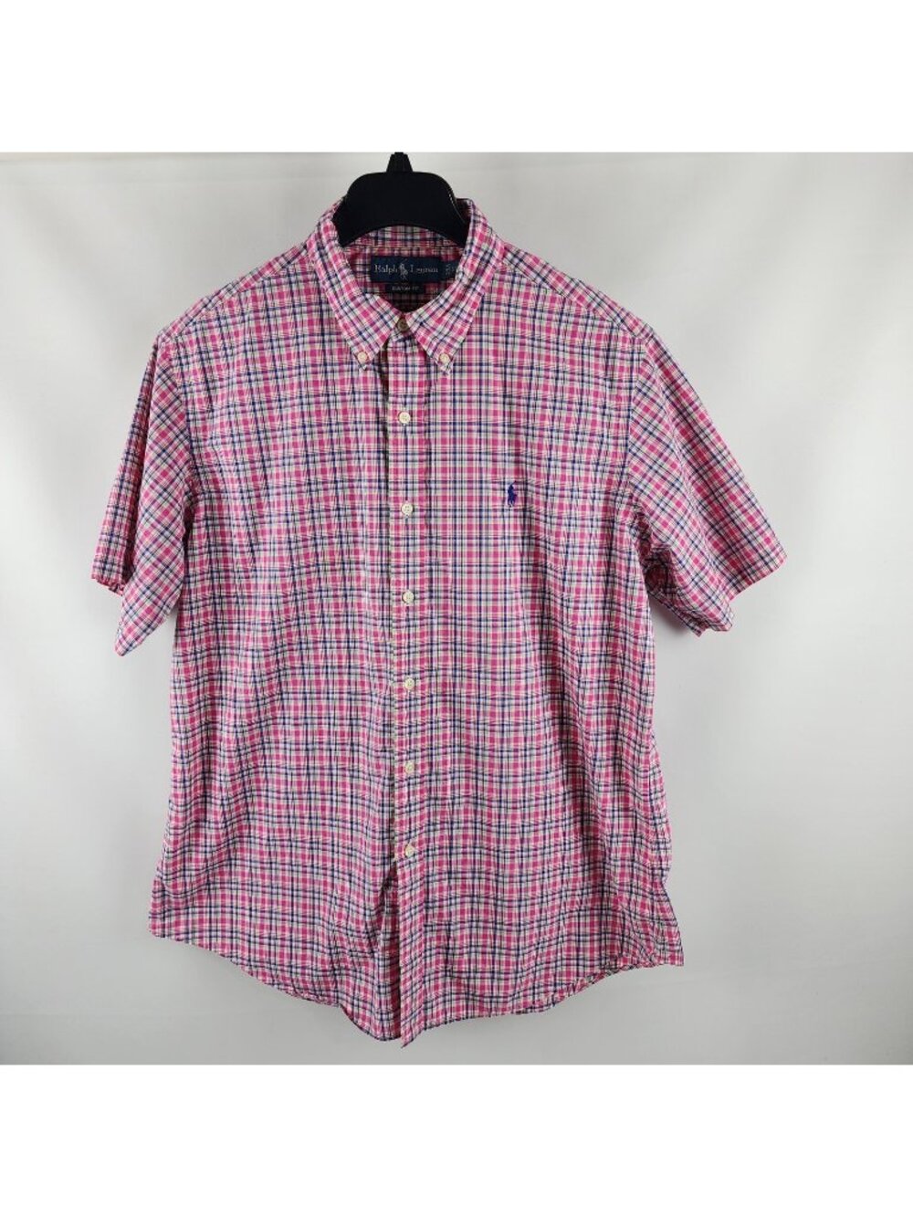 Ralph Lauren Shirt Men XL Multi Custom Fit Button Down Plaid Tartan Pattern